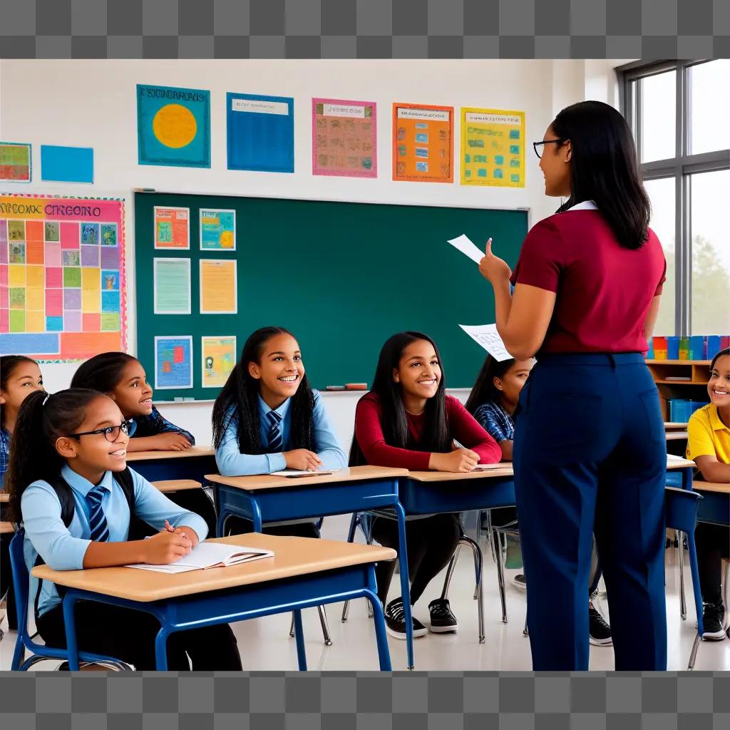 Teaching moment in classroom