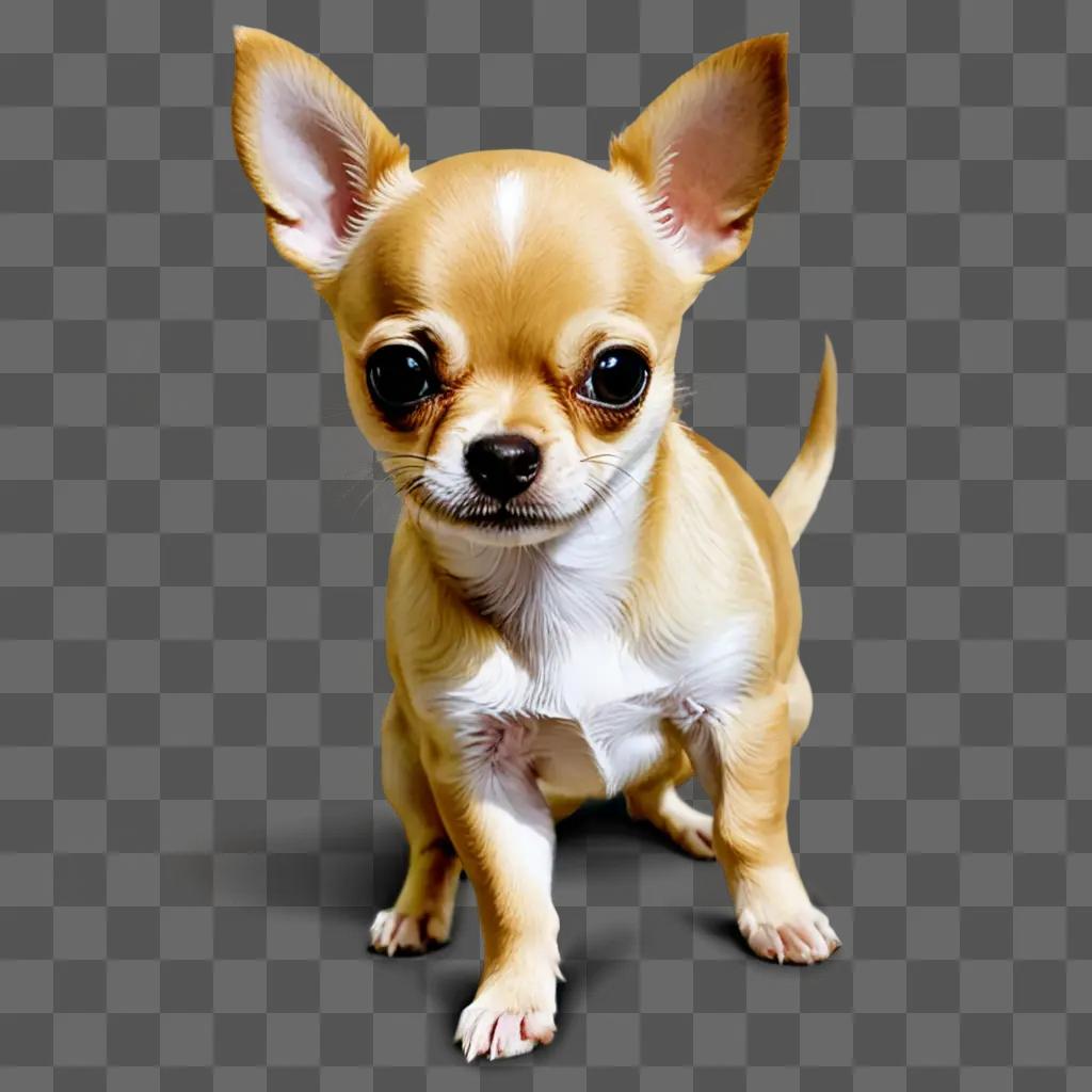 Teacup apple head chihuahua standing