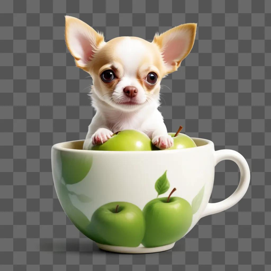 Teacup with apple head, cute chihuahua