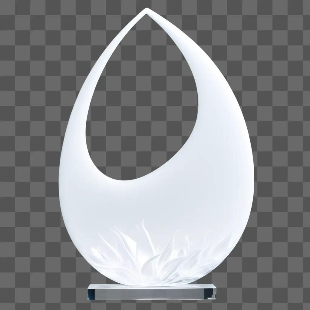 Tear shaped transparent award