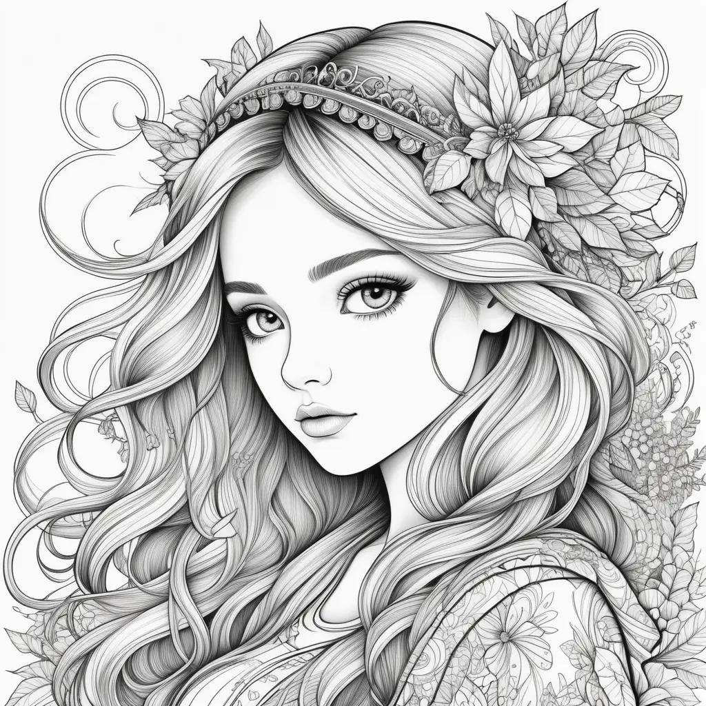 Teen Coloring Pages with a Gorgeous Girl