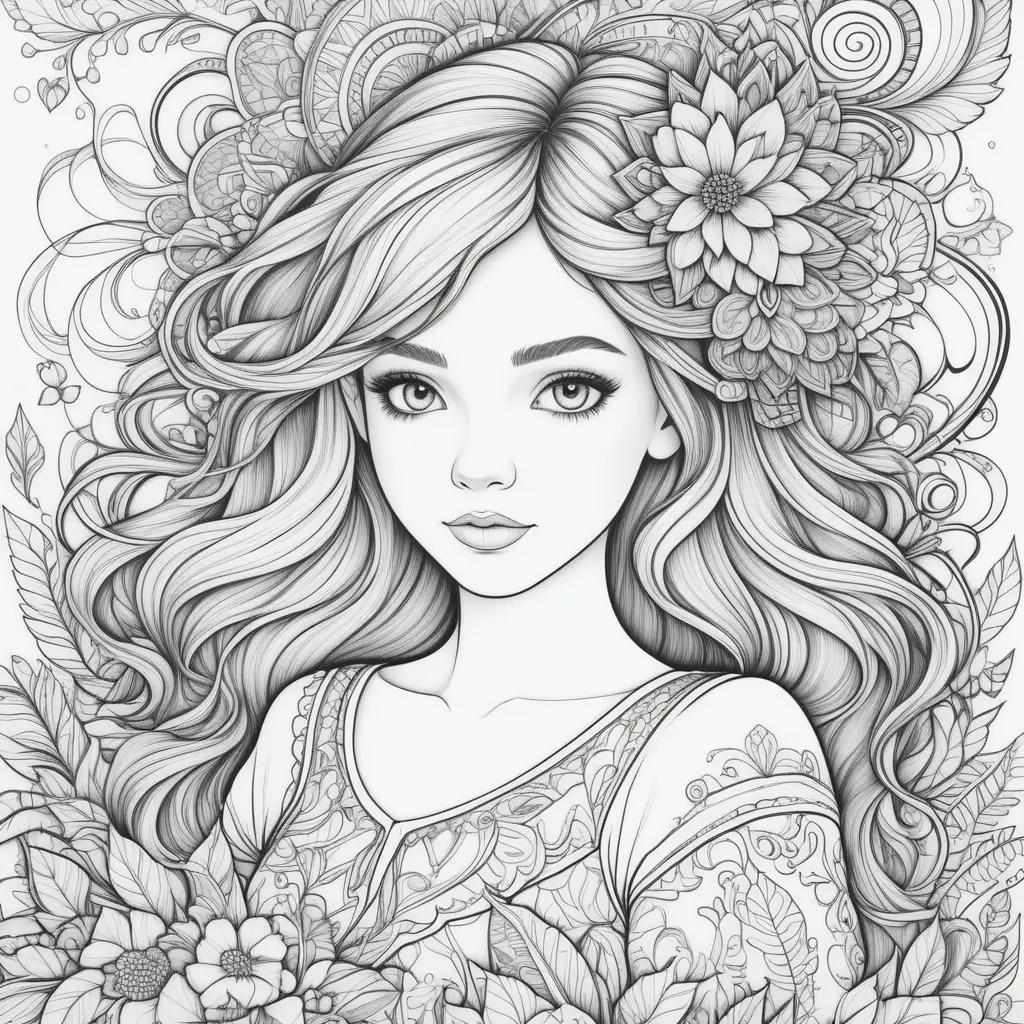 Teenage Coloring Pages - Doodle Art Coloring Book