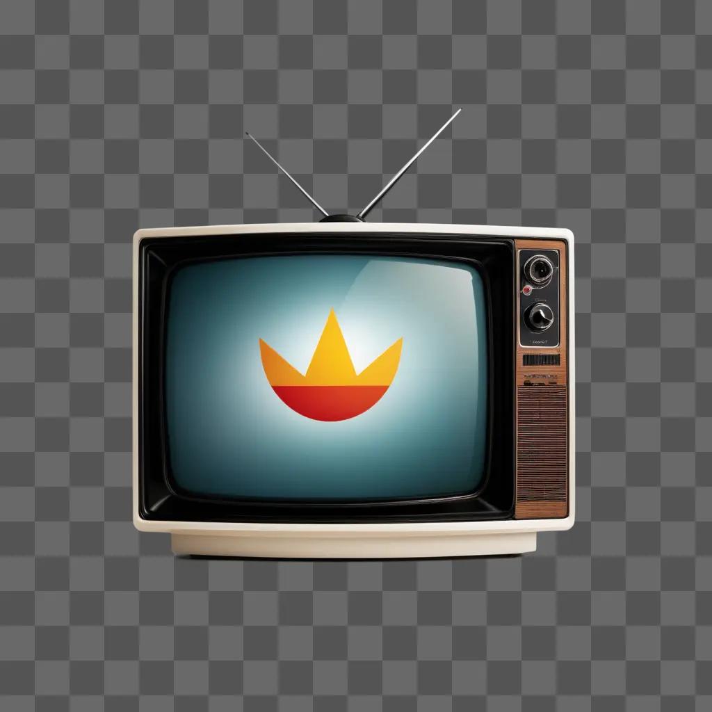 Television with a logo on the screen