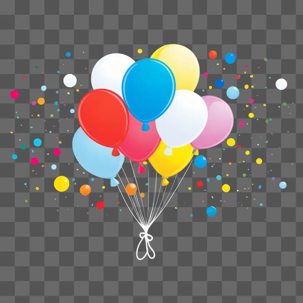 Test clipart of colorful balloons and balls