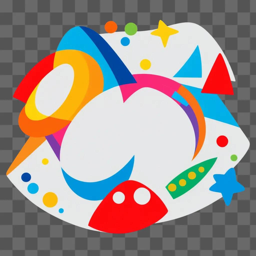 Test clipart with colorful shapes