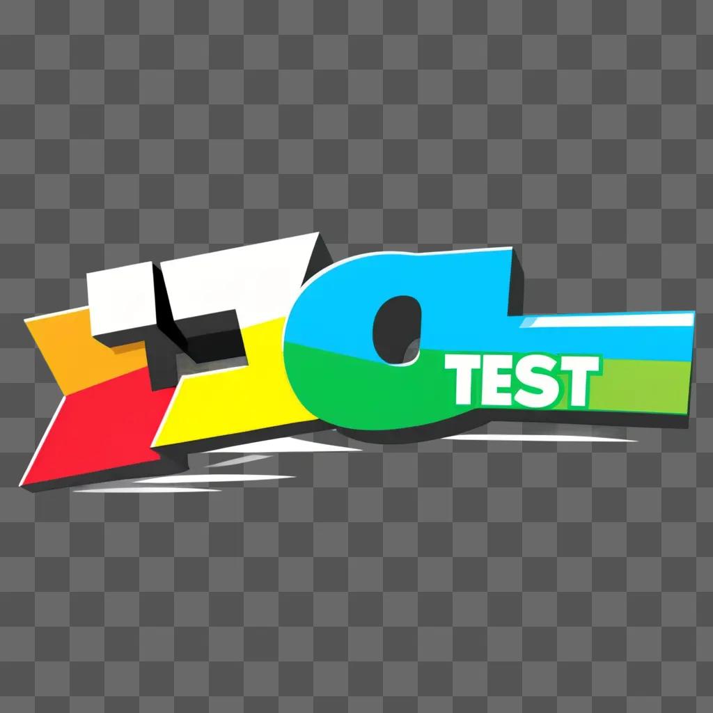 Test logo on a green background