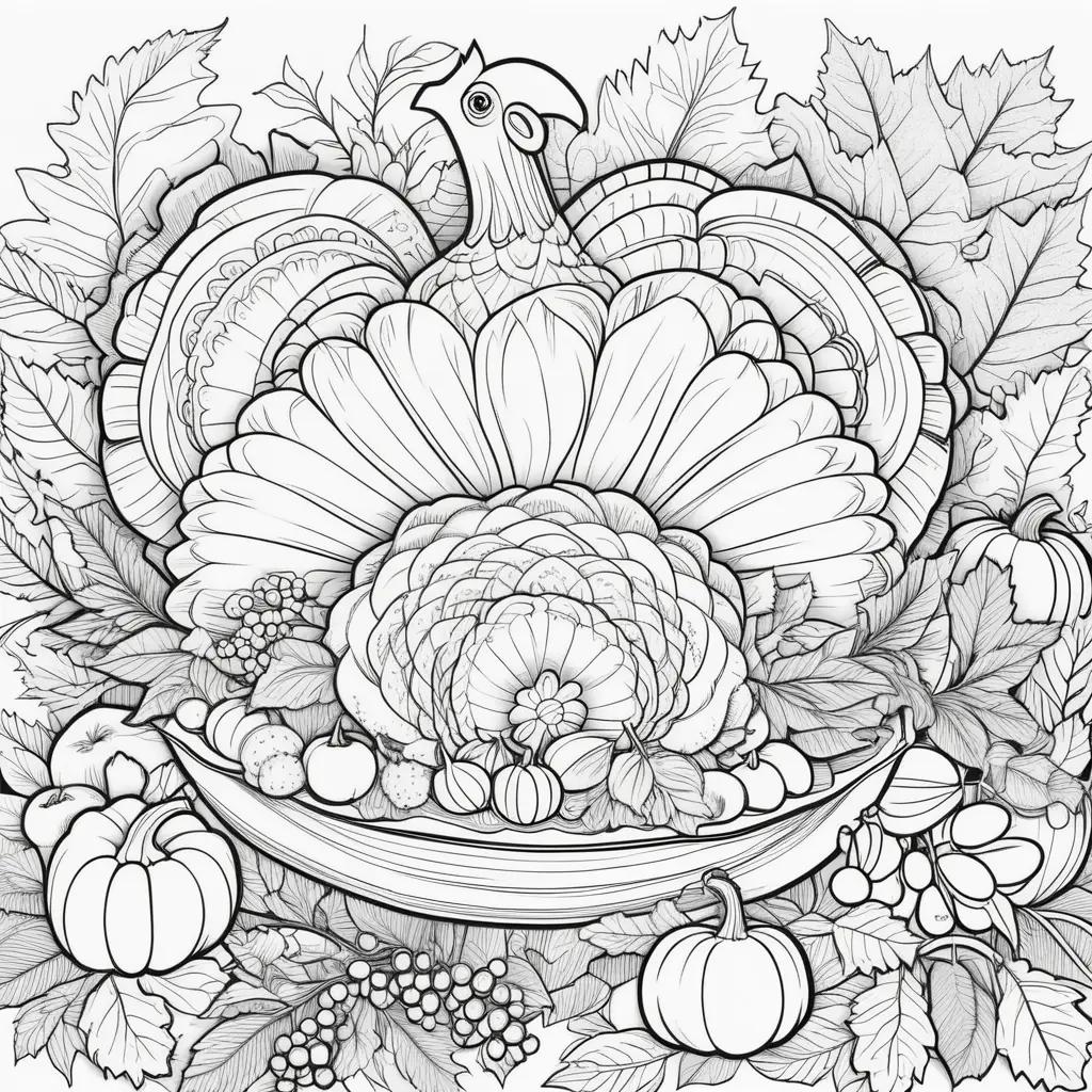 Thanksgiving turkey coloring pages for kids