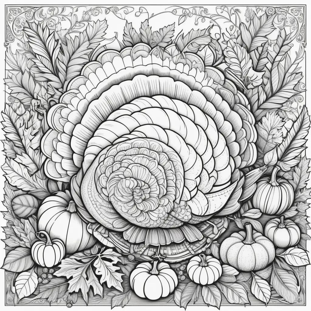 Thanksgiving turkey print coloring page