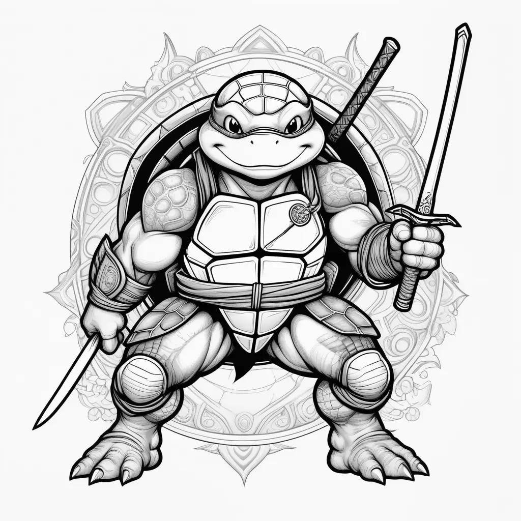 The Coloring Pages of a Ninja Turtle