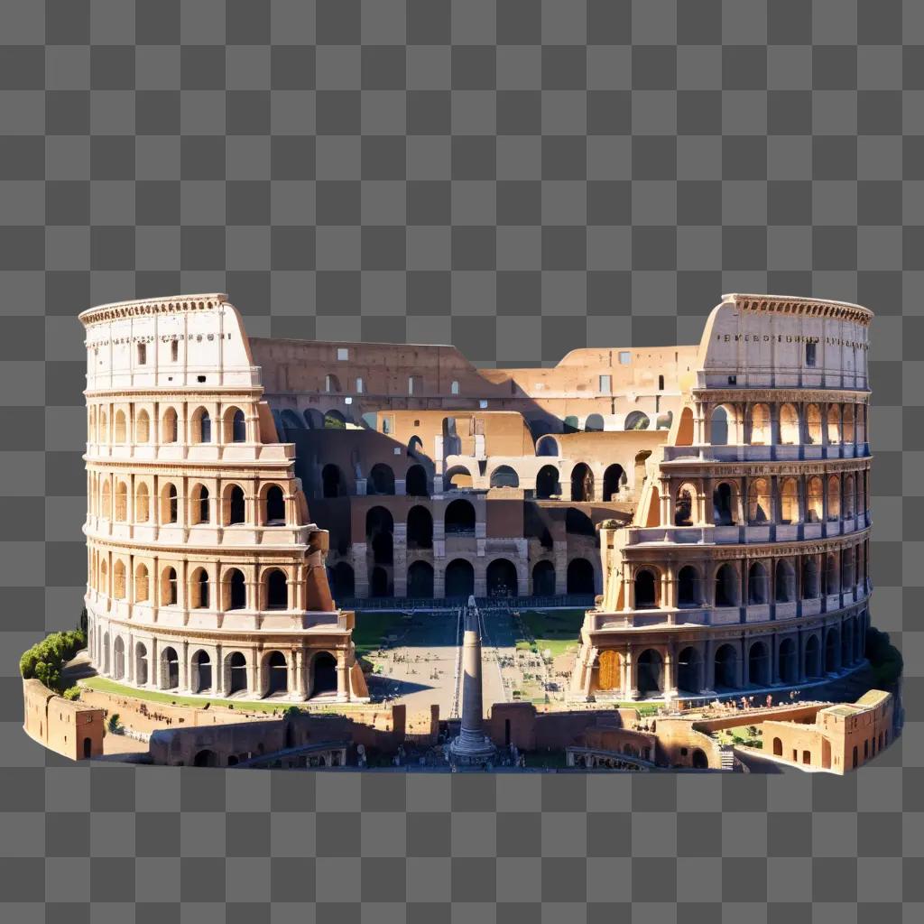 The Colosseum in Rome, Italy, is a large amphitheater