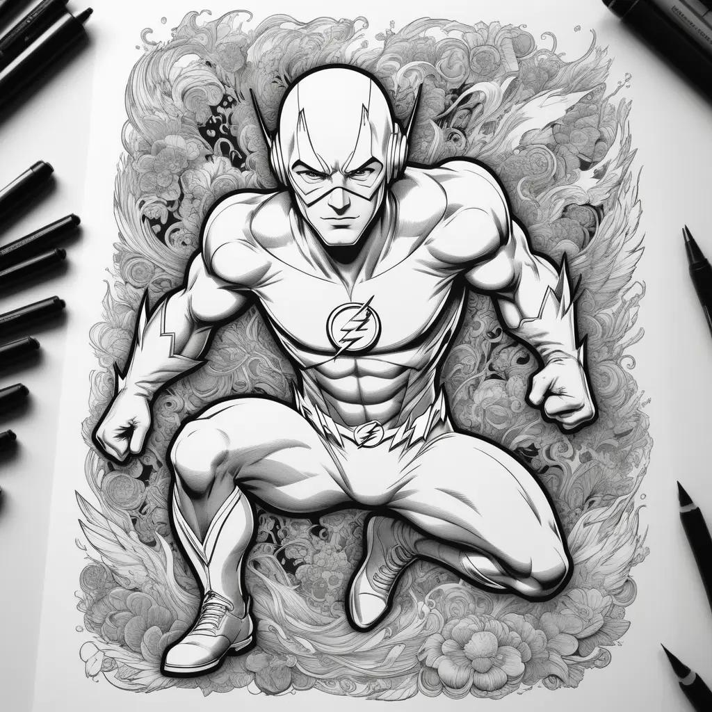 The Flash Coloring Pages: A Colorful Comic Book