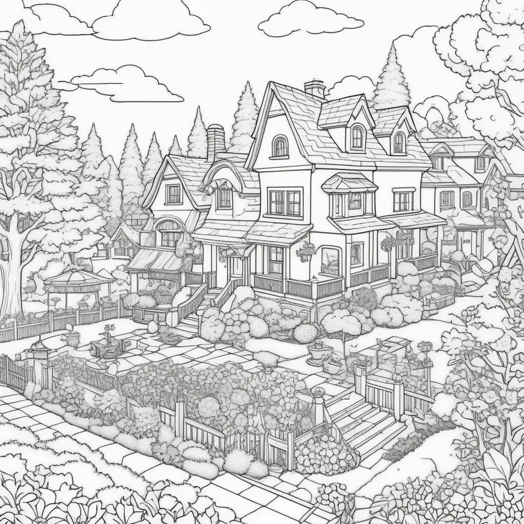 The Simpsons Coloring Pages: A Familys Neighborhood