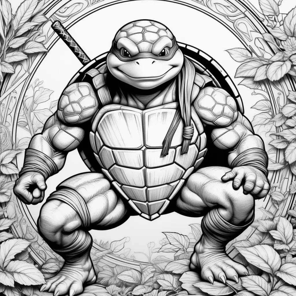 The Turtles Coloring Page: A Coloring Book for Kids