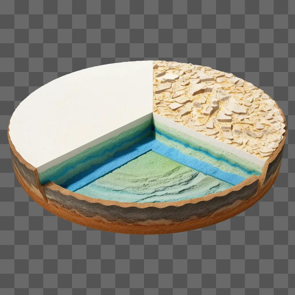 The crust of the pie is made of three different layers