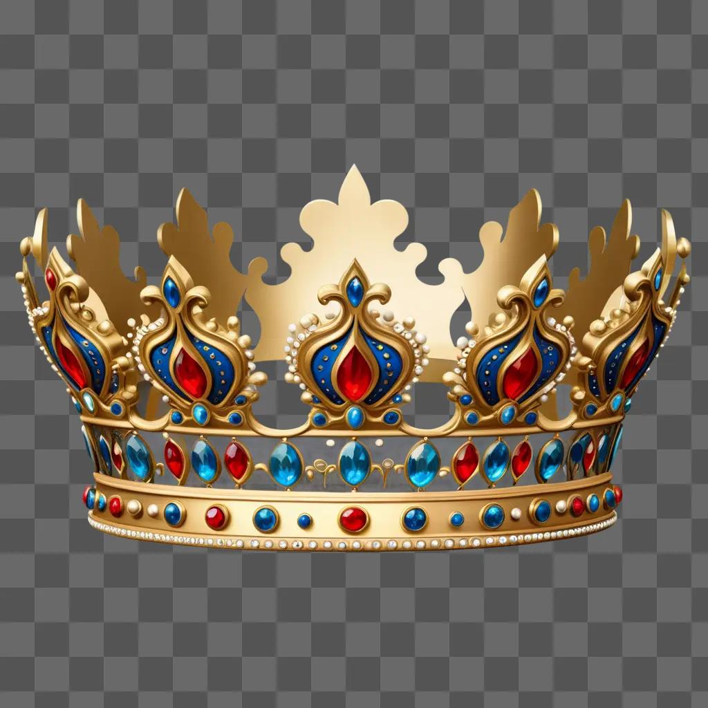 The image depicts a beautiful drawing of a crown