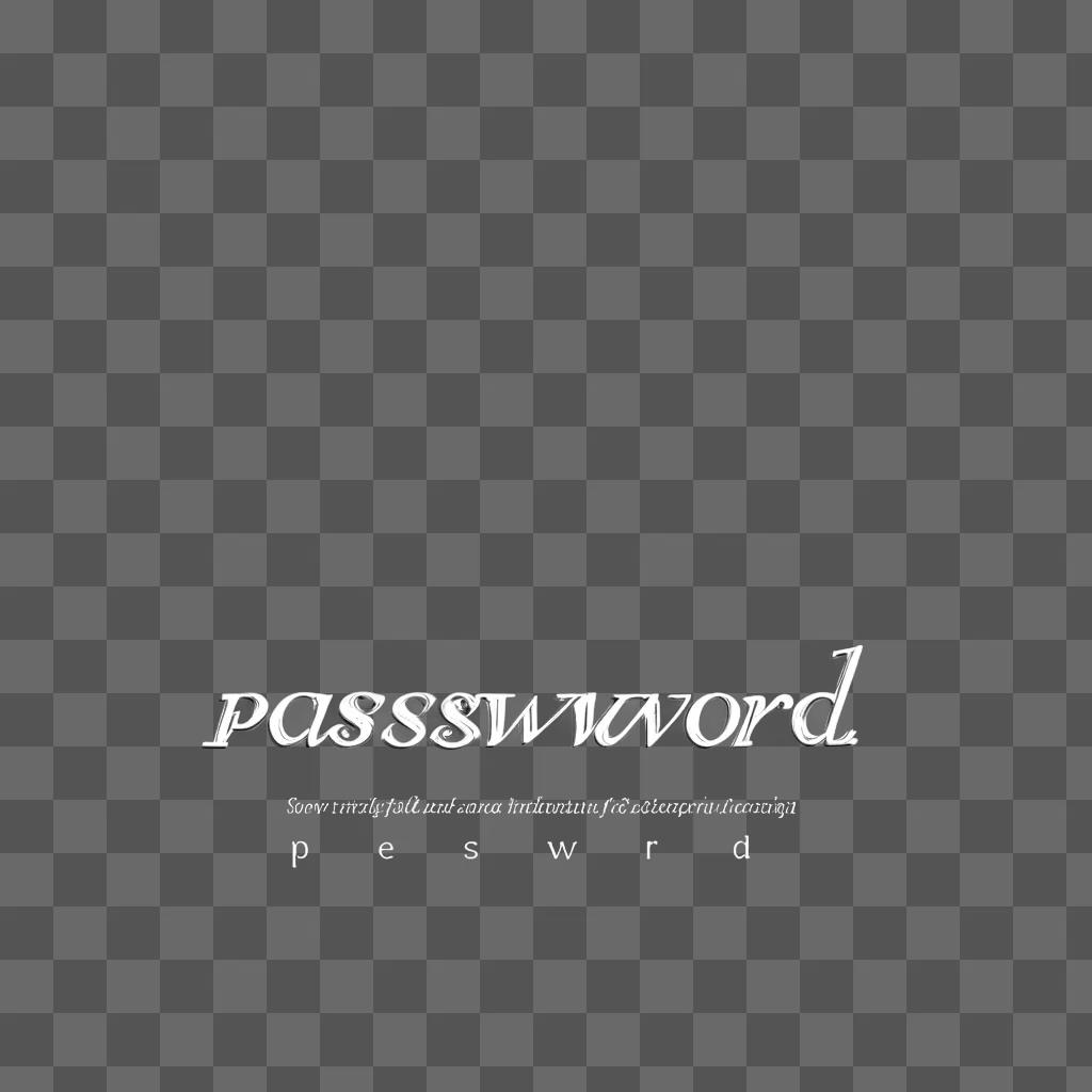 The image is a simple and elegant display of the word password written in a serif font