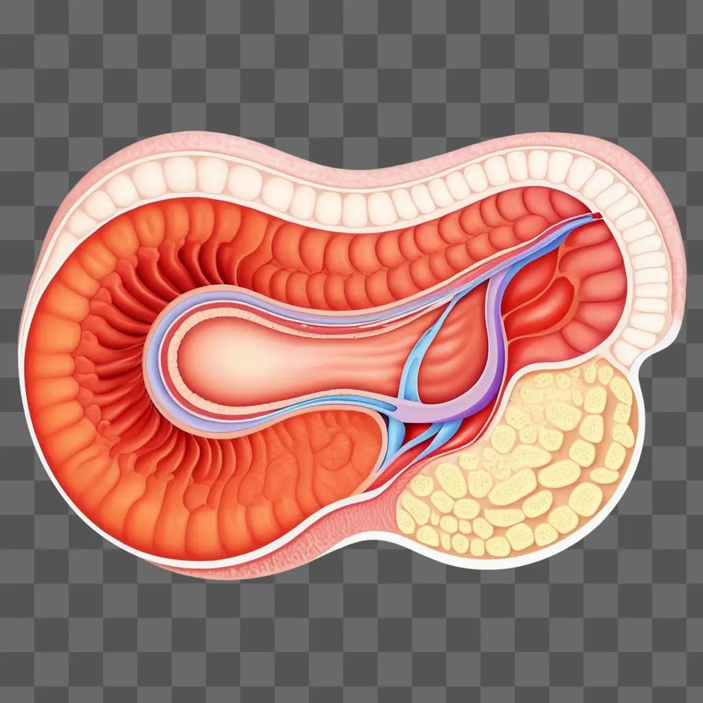 The stomach is a large organ in the body