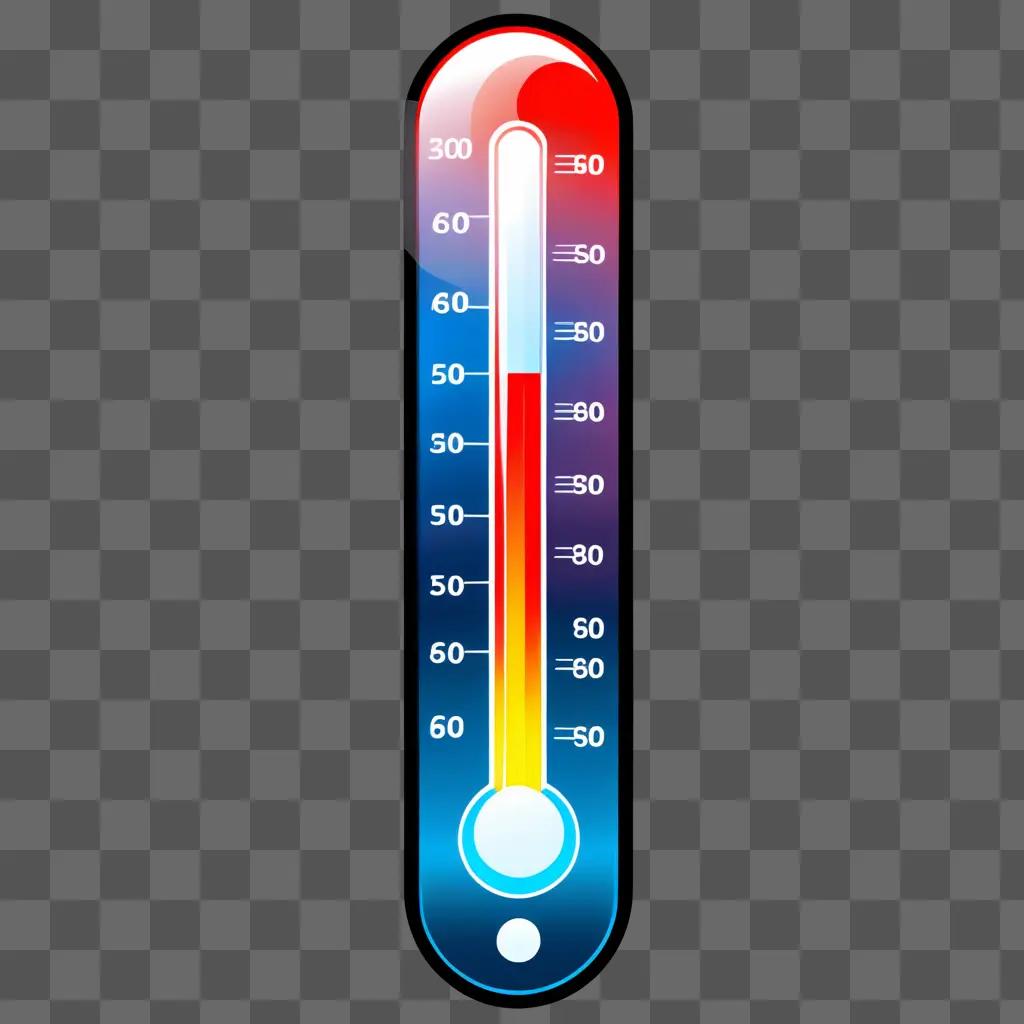 Thermometer shows temperature at 300