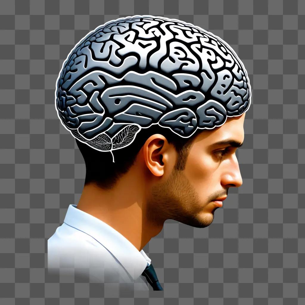 Thinking brain clipart image