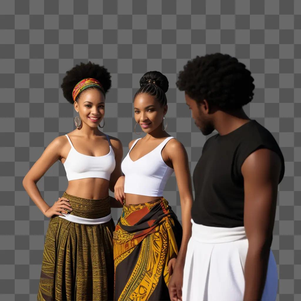 Three black women posing together