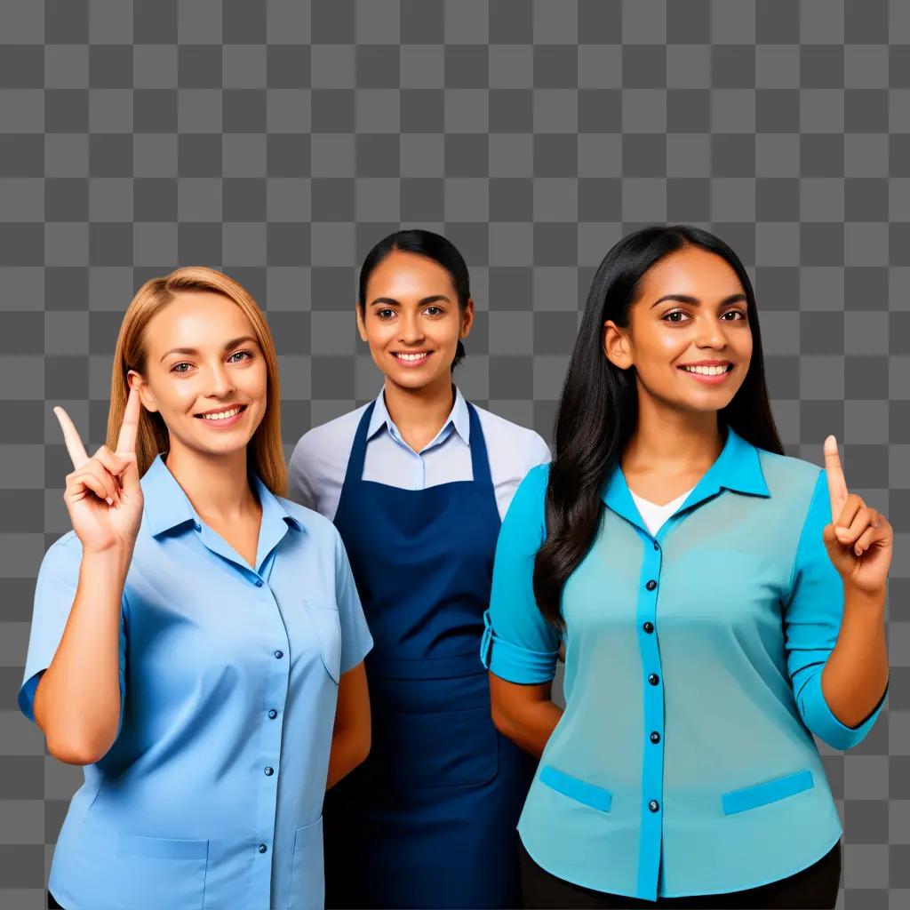 Three smiling staff members pose for a photo