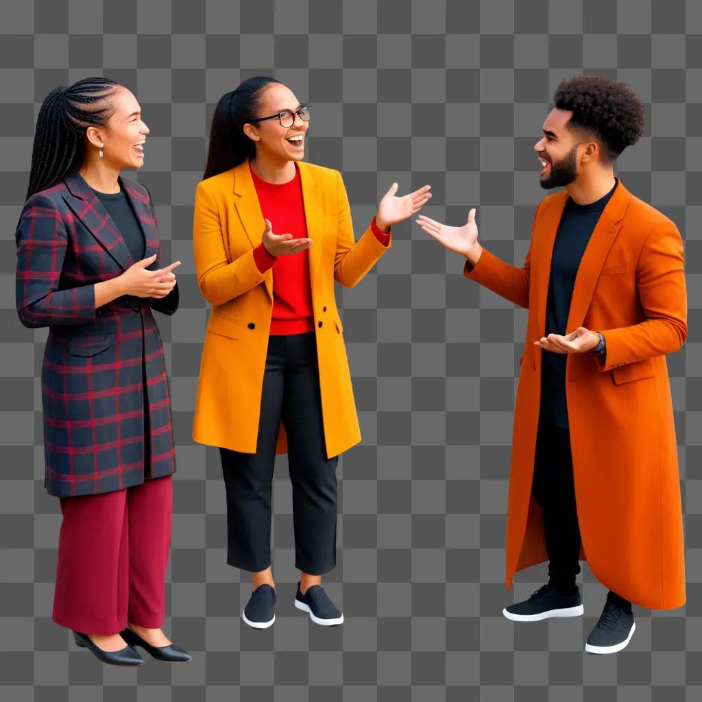 Three women engage in a discussion