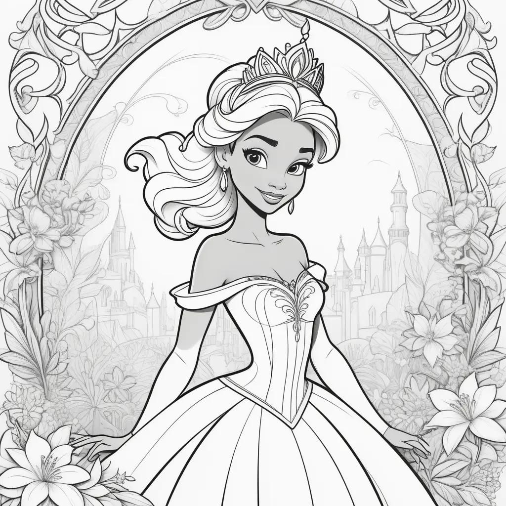 Tiana Coloring Pages: Princess Coloring Book