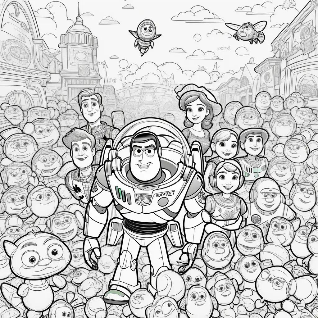 Toy Story Buzz Coloring Pages: A Coloring Book for Adults