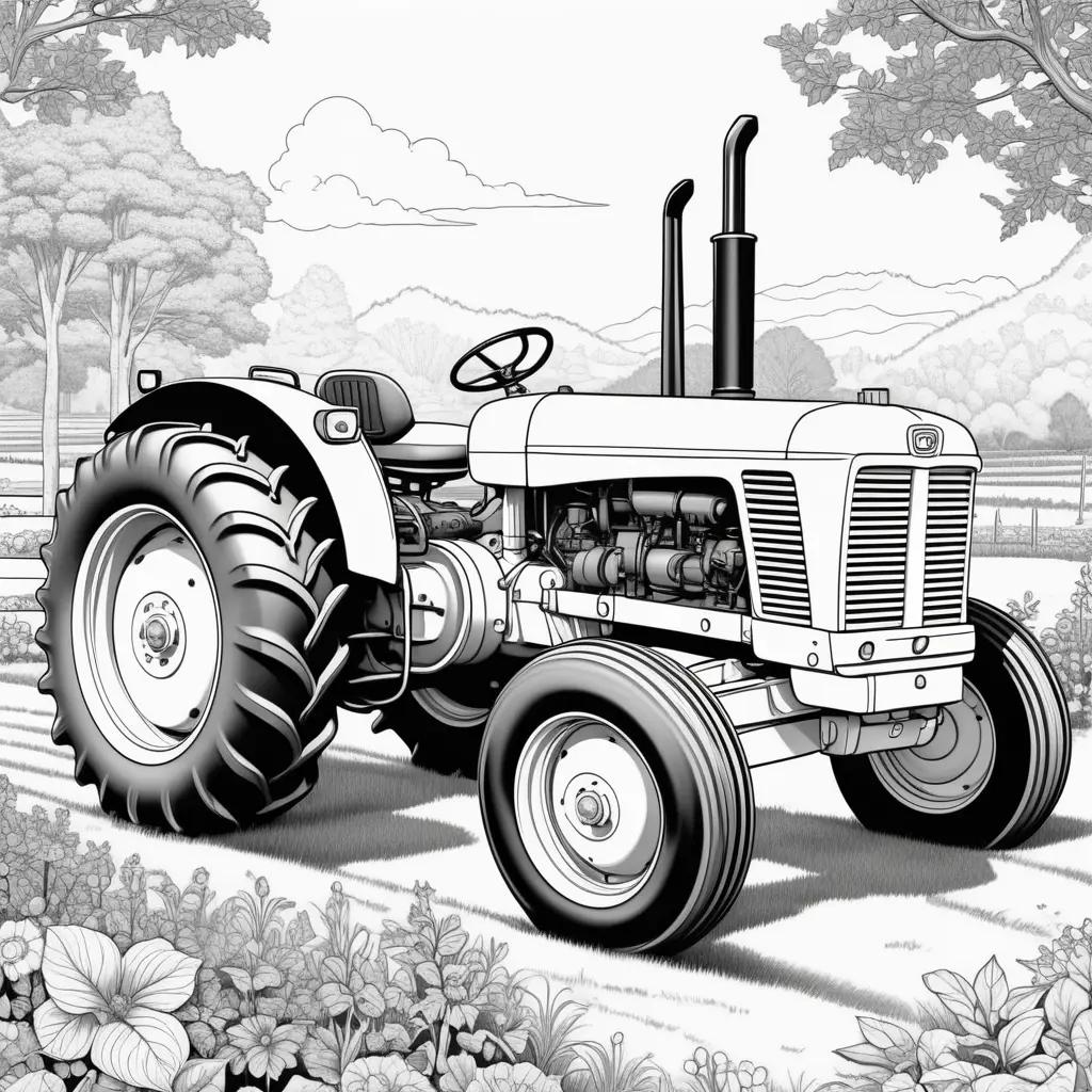 Tractor coloring pages for kids to color in