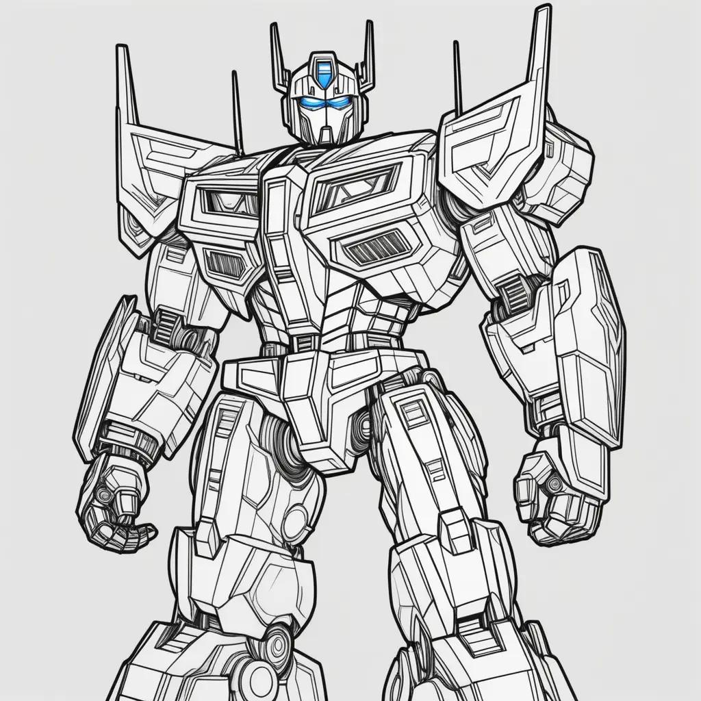 Transformers Coloring Pages Featuring Optimus Prime