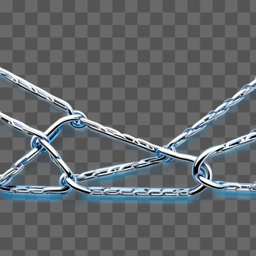 Transparent chain with multiple links and a loop