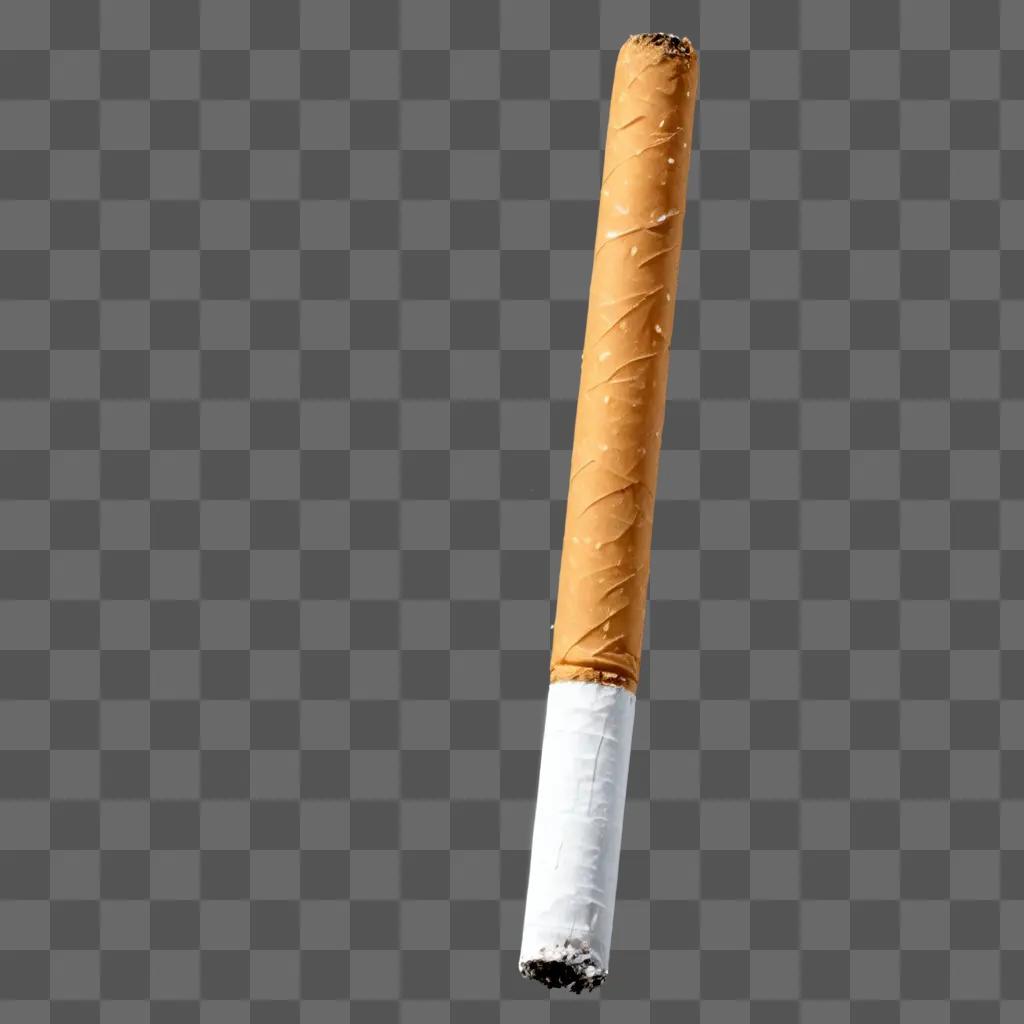 Transparent cigarette in a beige background