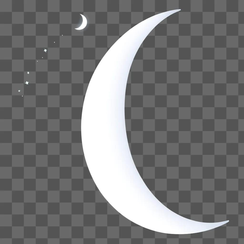 Transparent crescent moon design