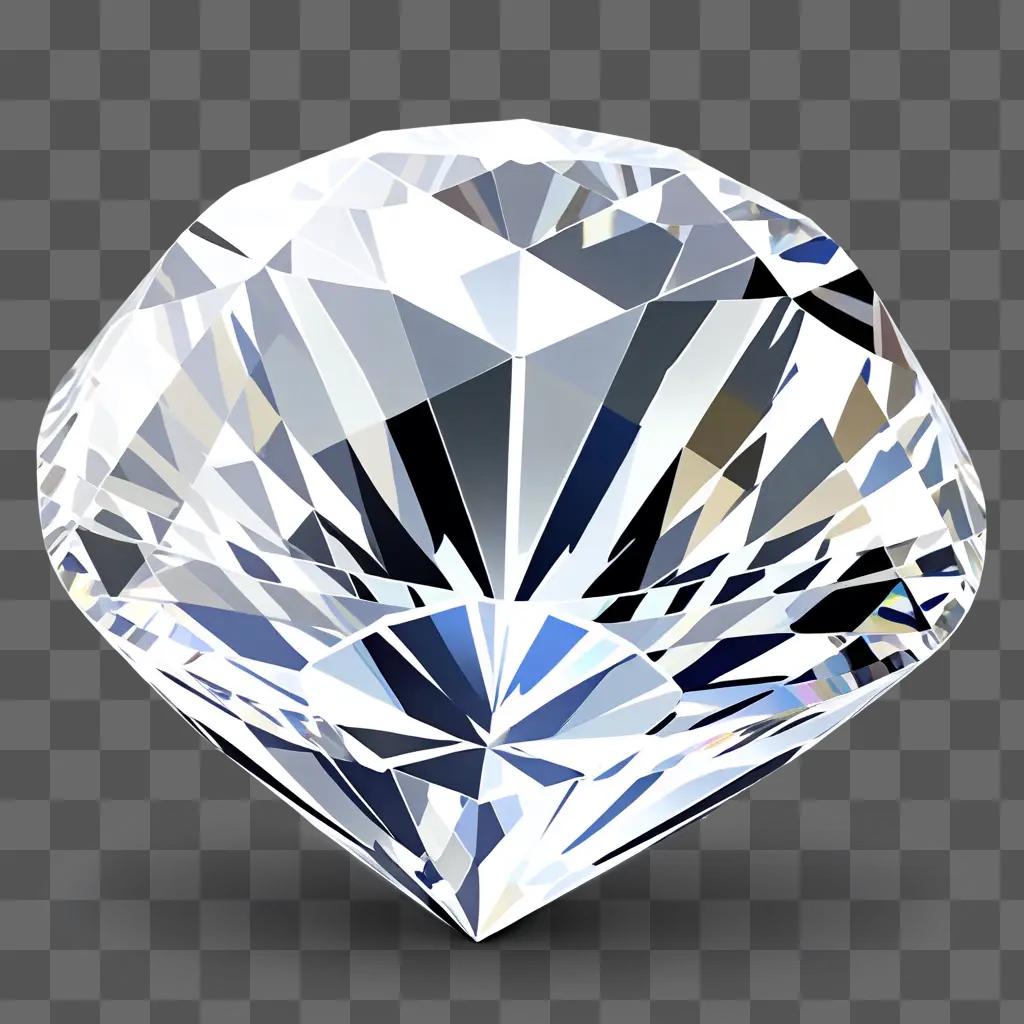 Transparent diamond in diamond shape