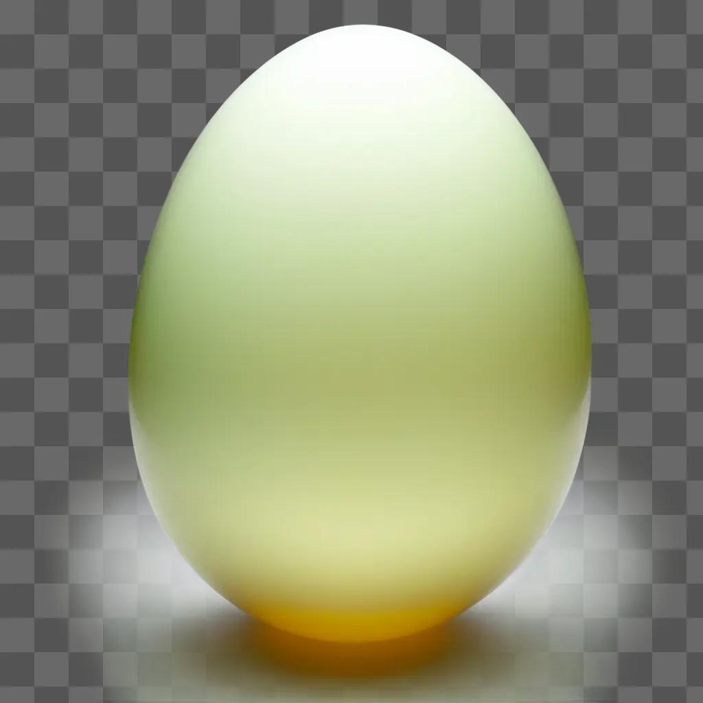 Transparent egg on white background