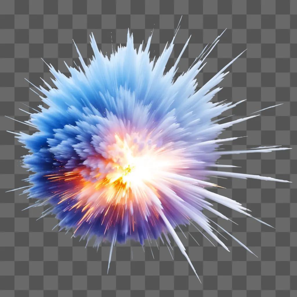 Transparent explosion with bright light