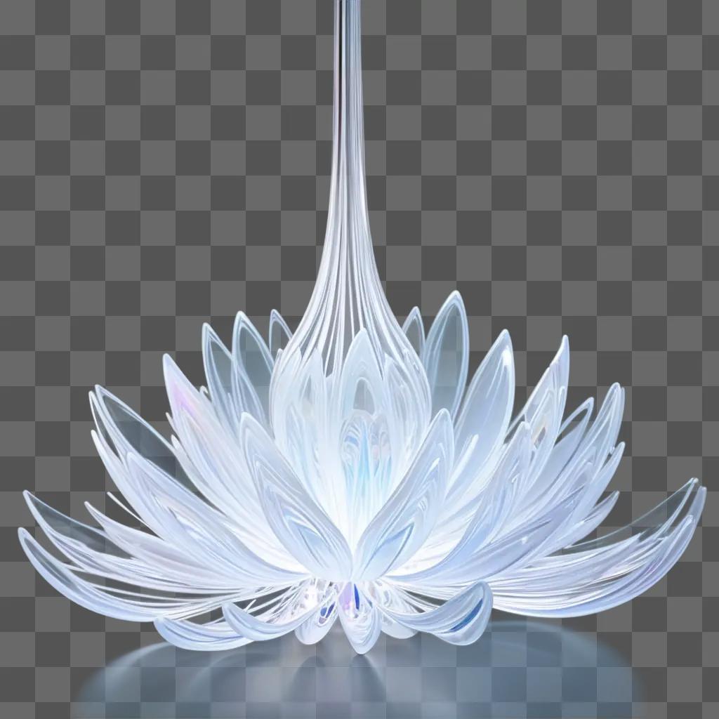 Transparent flower with a striking aesthetic design