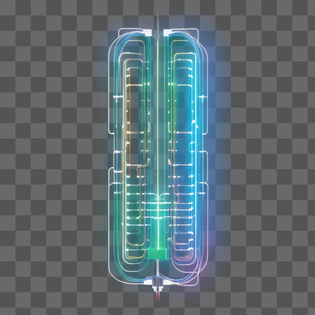 Transparent glowing lines of electricity