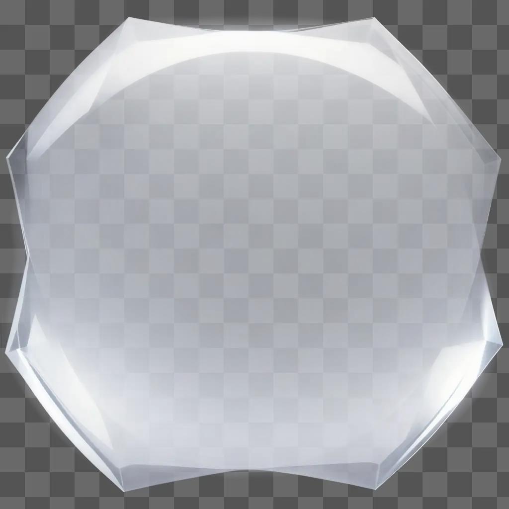 Transparent hexagon art with white background