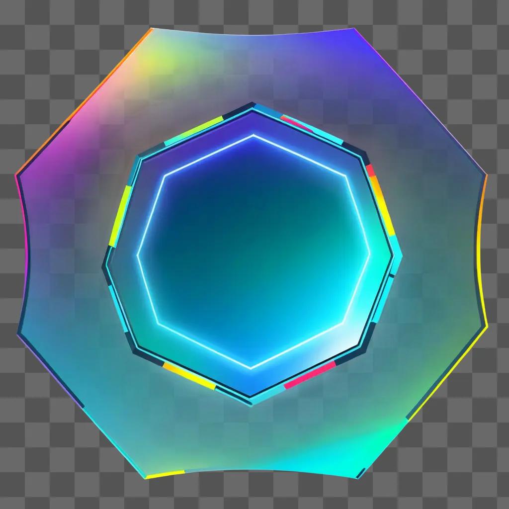 Transparent hexagonal shapes with multicolored lights