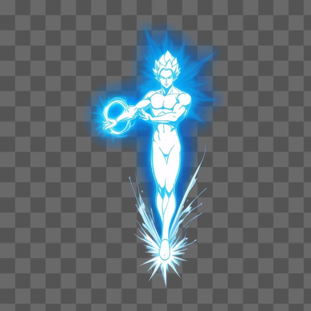 Transparent kamehameha shown in a 3D model