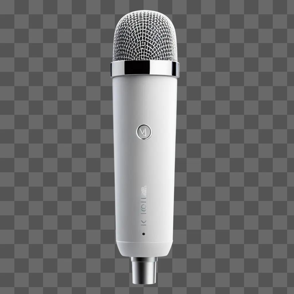 Transparent microphone against a white background