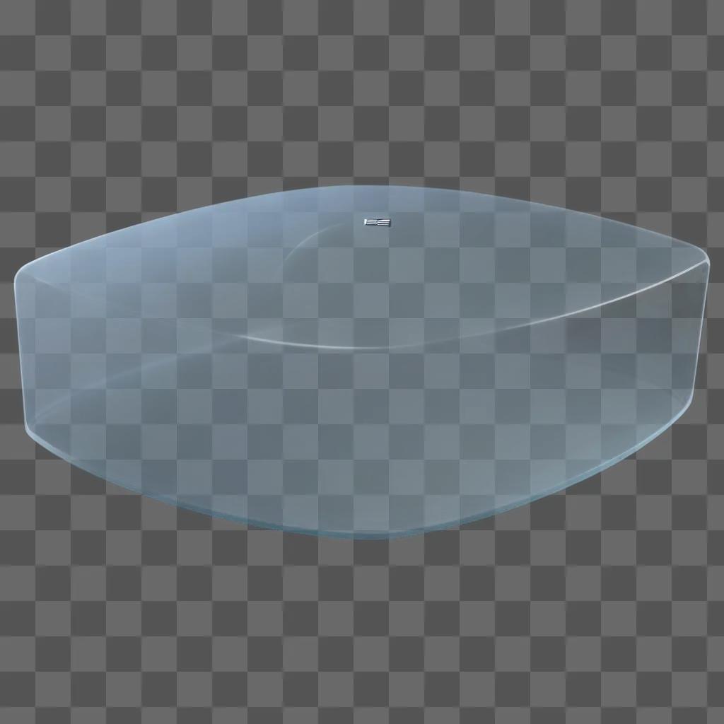 Transparent object with a small round object on it