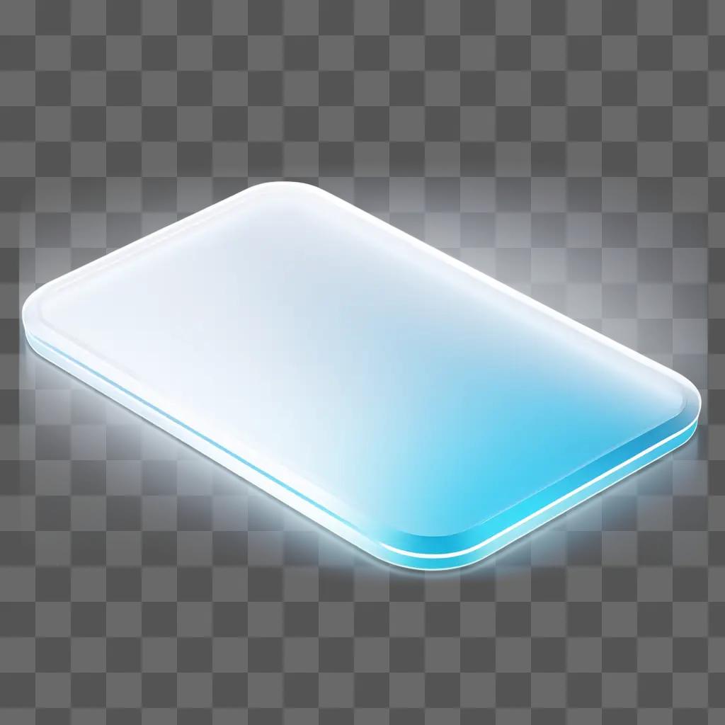 Transparent rectangle design on a blue background