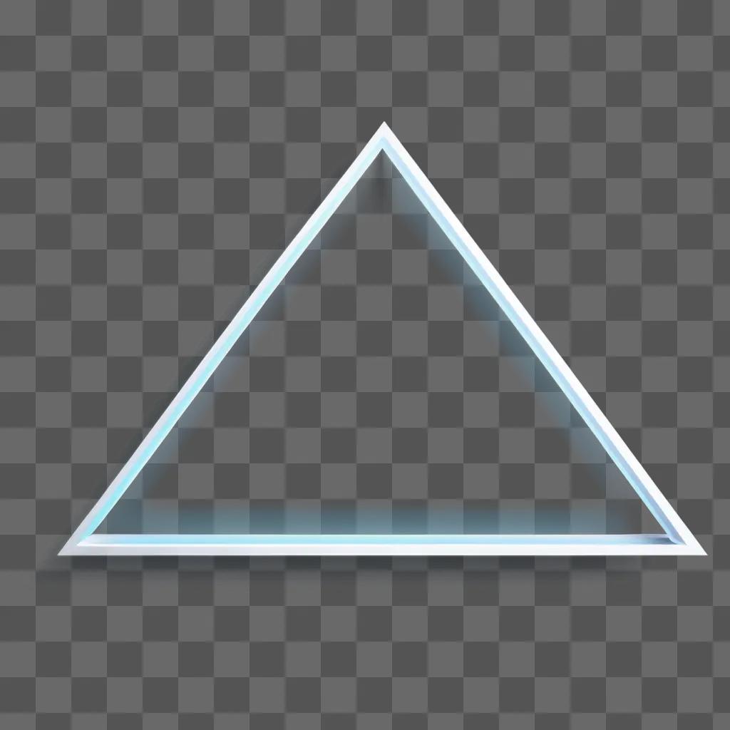 Transparent triangle on a light blue background