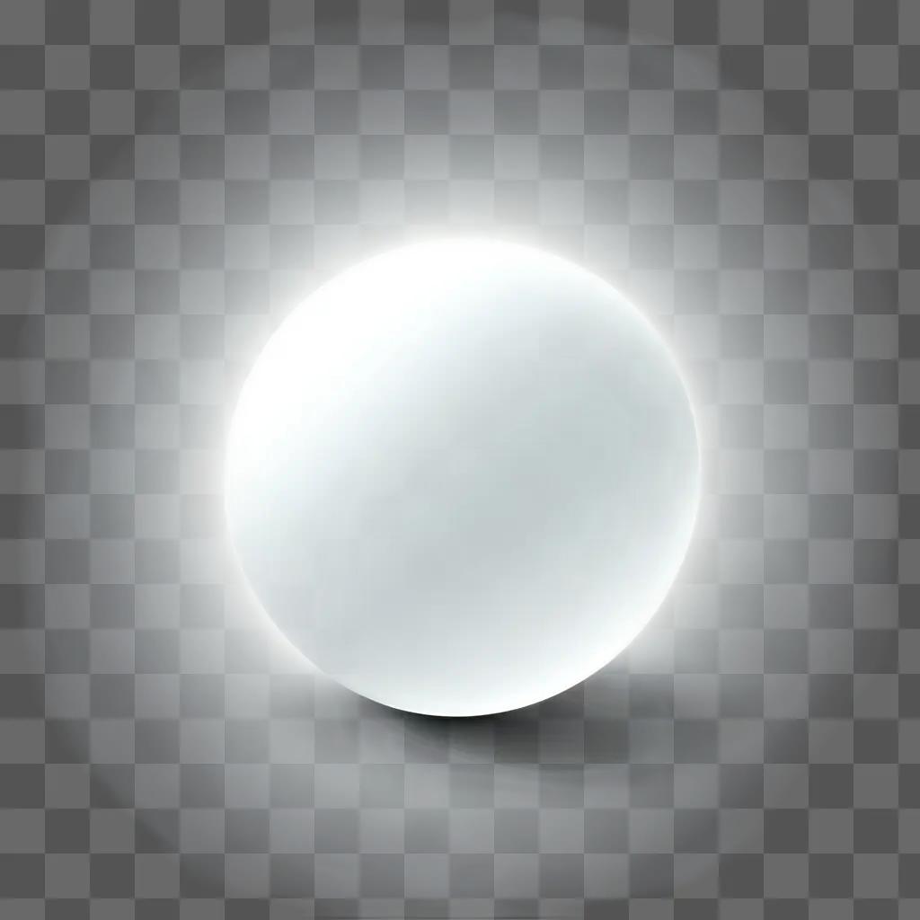 Transparent white glow on a white surface