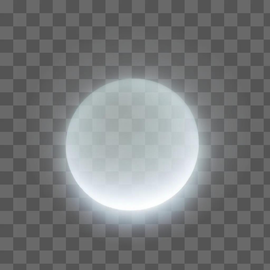 Transparent white glow with a circle in the center