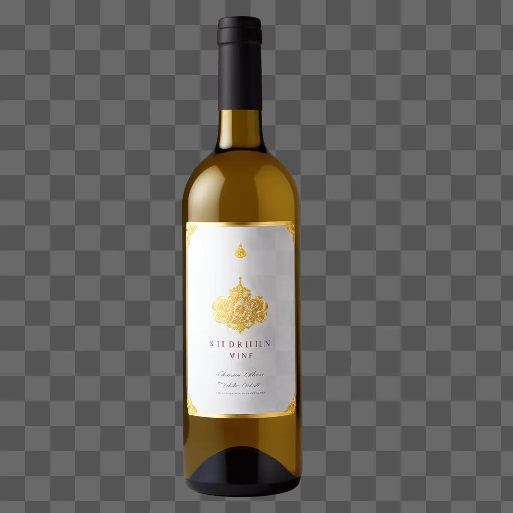 Transparent wine bottle on a dark background