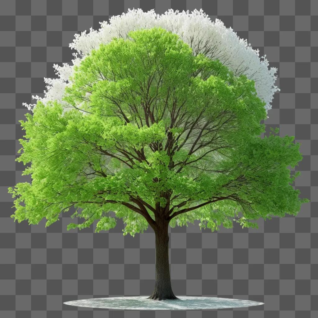 Trees in a transparent image