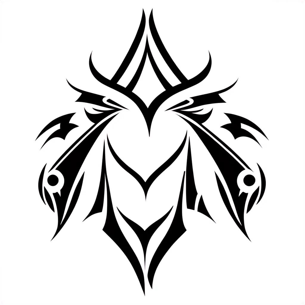 Tribal design with black and white color scheme